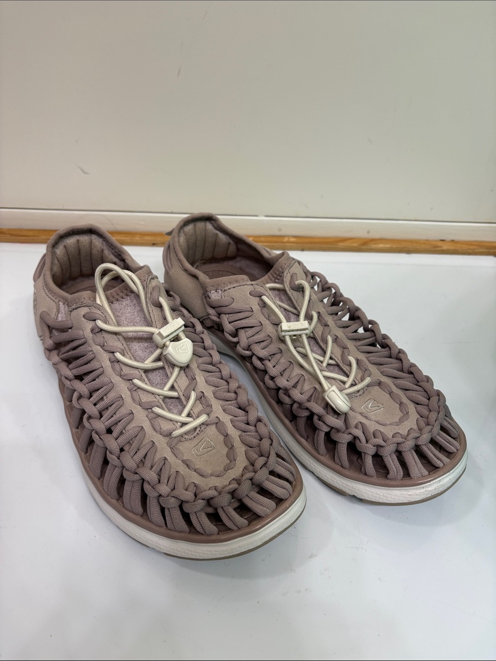 Keen Woven Rope Sandals in Mauve